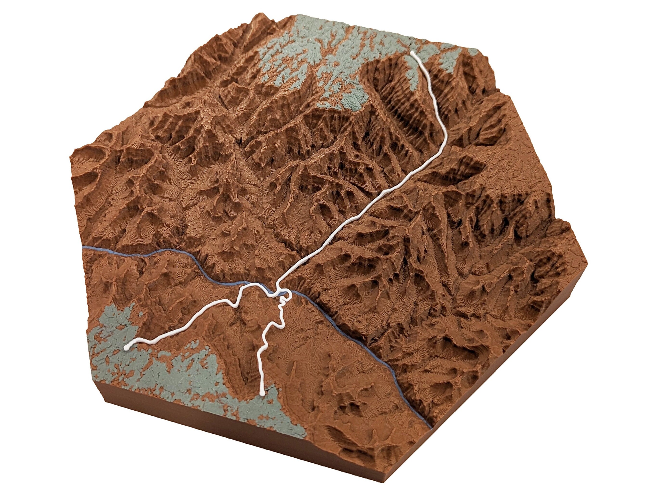 Grand Canyon Rim-to-rim 3D Topographic Trail Map Wall Art - Etsy