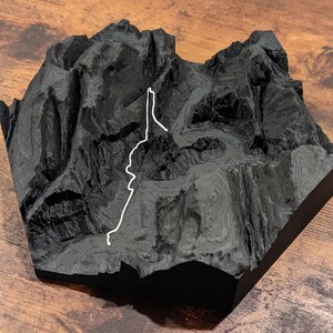 Angels Landing Zion 3D topografische routekaart muurkunst