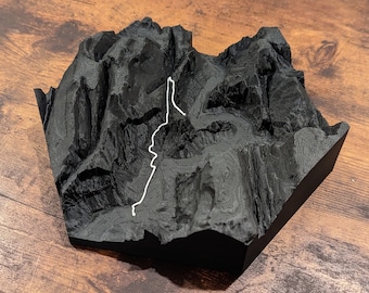 Angels Landing Zion 3D Topographic Trail Map Wall Art