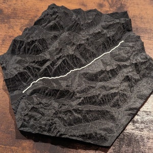 3D-muurkunst met topografische wandelroute Enchanted Valley Olympic National Park