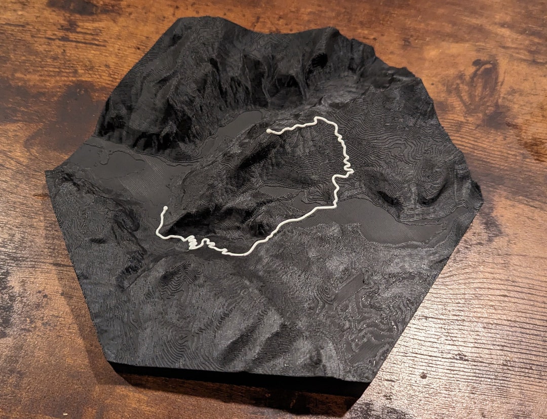 Half Dome Yosemite 3D Topographic Trail Map Wall Art Etsy