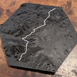 Décoration murale carte topographique 3D Laugavegur & Fimmvorduhals Trail