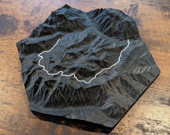 Enchantments Trail 3D Topographic Map Wall Art