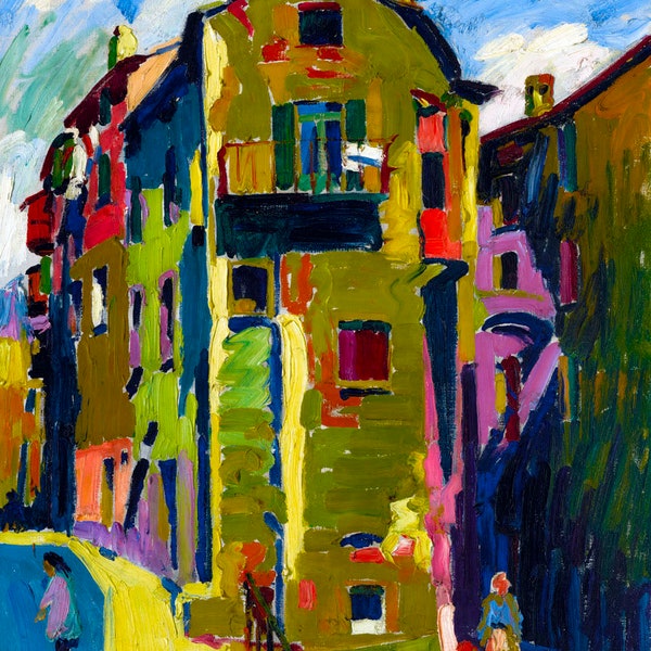 Auguste Herbin - Papier photo premium La Place Maubert, grandes impressions d'art mural 60 x 40 cm