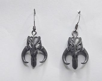 Mandalorian Skull dangle earrings