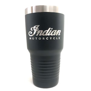 Personalized Tumbler, custom Tumbler, Engraved Cup, Engraved Tumbler, Indian Motorcycle scipt Tumbler, Indian Motorcycle Inspired, 20oz,30oz