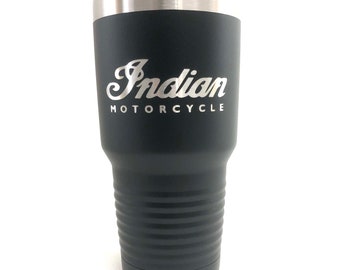 Personalized Tumbler, custom Tumbler, Engraved Cup, Engraved Tumbler, Indian Motorcycle scipt Tumbler, Indian Motorcycle Inspired, 20oz,30oz