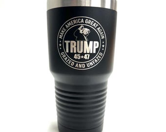 Personalized Engraved Tumbler, Trump 45/47, 20oz/30oz