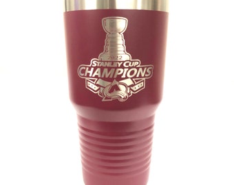 Personalized Tumbler, custom Tumbler, Engraved Cup, Colorado Avalanche Inspired Tumbler, Stanley Cup Champs Inspired Tumbler, 20oz, 30oz