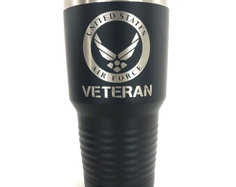 Personalized Tumbler, custom Tumbler, Engraved Cup, Engraved Tumbler, US Air Force Inspired Tumbler, US Air Force Cup, 20oz, 30oz