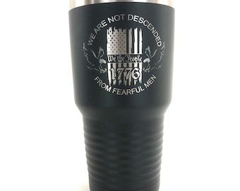 Personalized Engraved Tumbler, Patriotic Design, Custom Cup (20oz, 30oz)