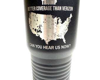 Personalized Engraved Tumbler, Trump Design, Vacuum Insulated Cup (20oz, 30oz)
