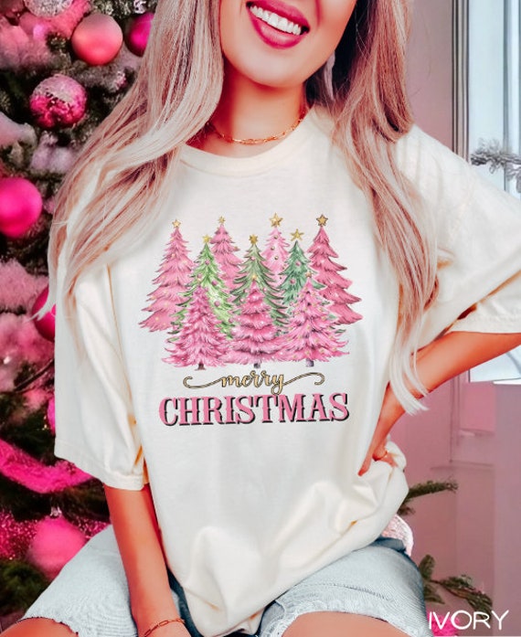 Merry Christmas Pink & Green Tee Merry Christmas Pink & Green Tee
