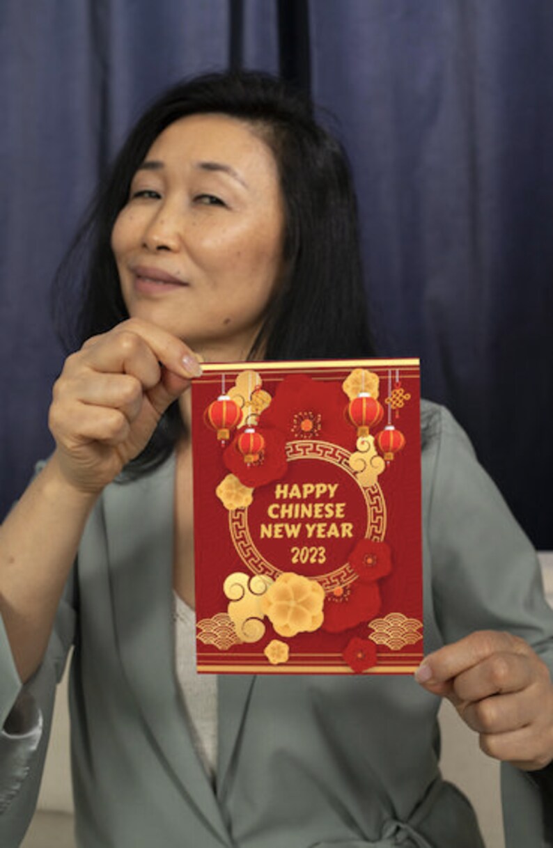 Chinese New Year 2023 Card Instant Printable Lunar New Year Etsy