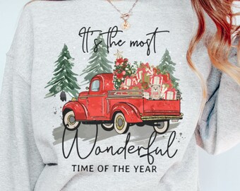 It's the Most Wonderful Time of the Year Sweatshirt, Christmas Sweatshirt, Christmas Gift, Winter Magic, Cozy Sweater, Weather Sweater