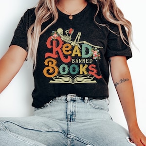 Read Banned Books Shirt Anti Ban Books Tee Reading Shirt Librarian ...