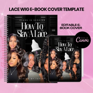 E-BOOK COVER Template, How To Slay A Lace, Lace Training Manual E-book Cover Template, Business Owner E-book Templates, E-book Canva