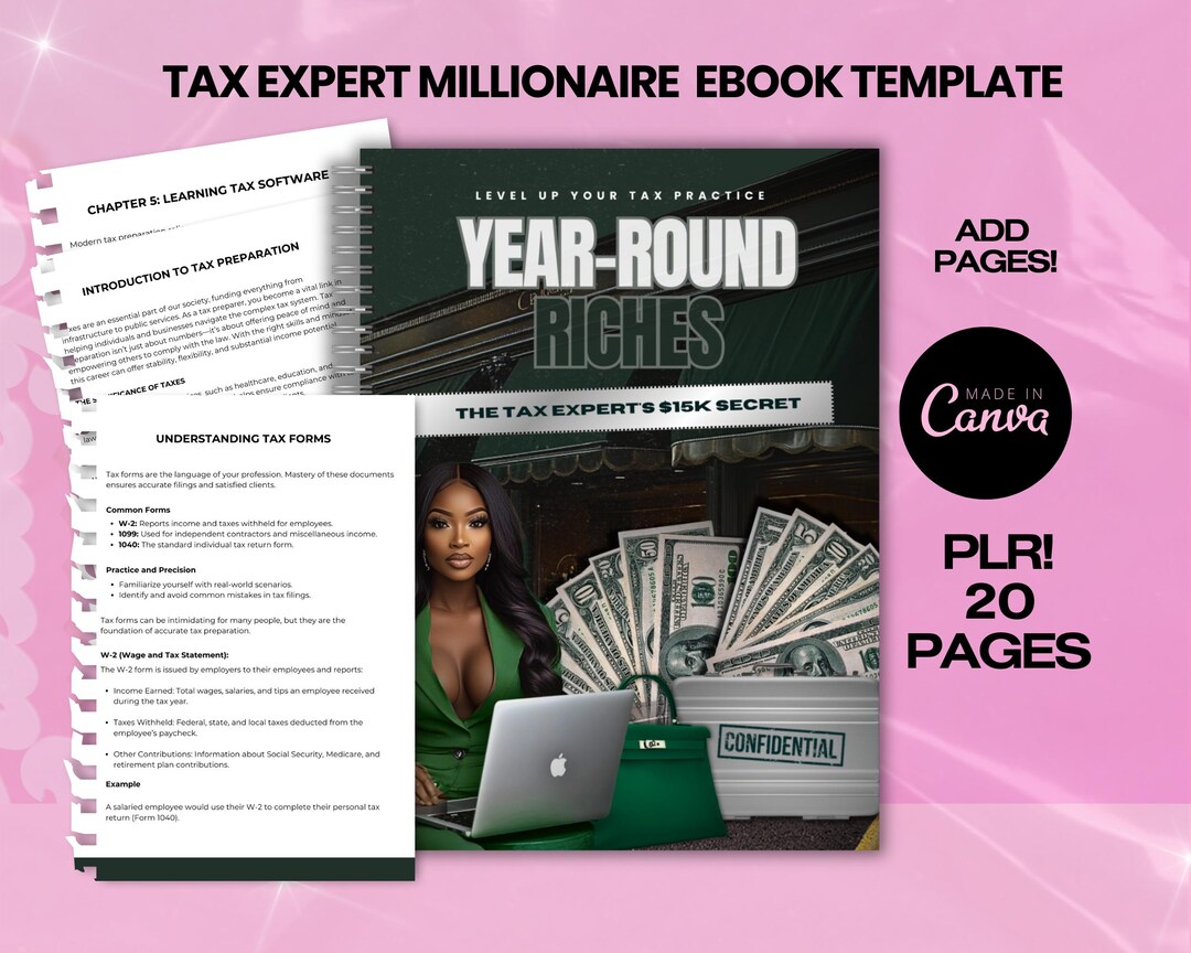TAX EXPERTS Editable E-book Template,become A Tax Expert,taxes Training ...