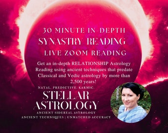 30min Synastry Reading | In Depth Love Astrology Reading | LIVE ZOOM READING | Synastry Chart | Couples Astrology | Sidereal Astrology
