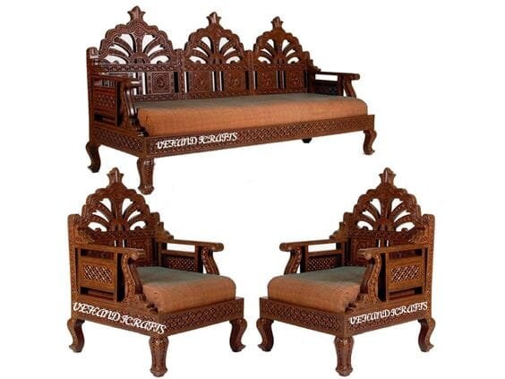 Indian teak wood sofa cheap set
