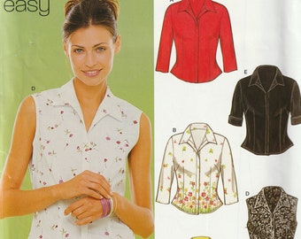 New Look sewing pattern for tops blouses sz 8-14