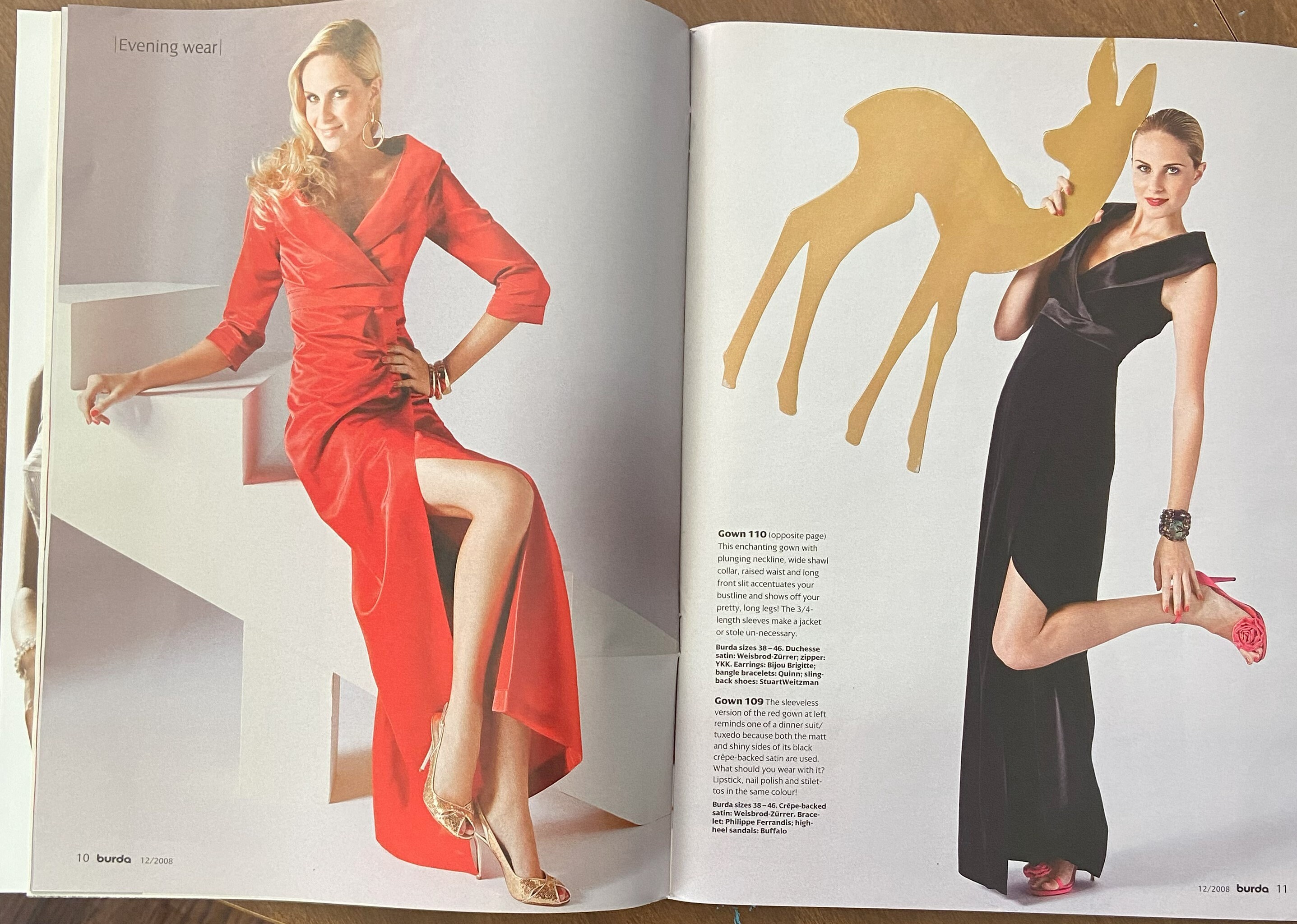 Magazine Burda Moden N°12/1985 - Patrons Soirée, Occasion Vintage