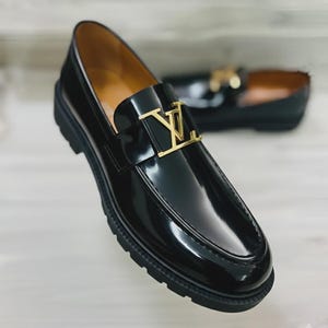 louis vuitton dress shoes Louis Vuitton Black Employee Dress Shoes – Savonches main image 1