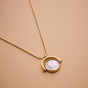 Gold hercules coin necklace