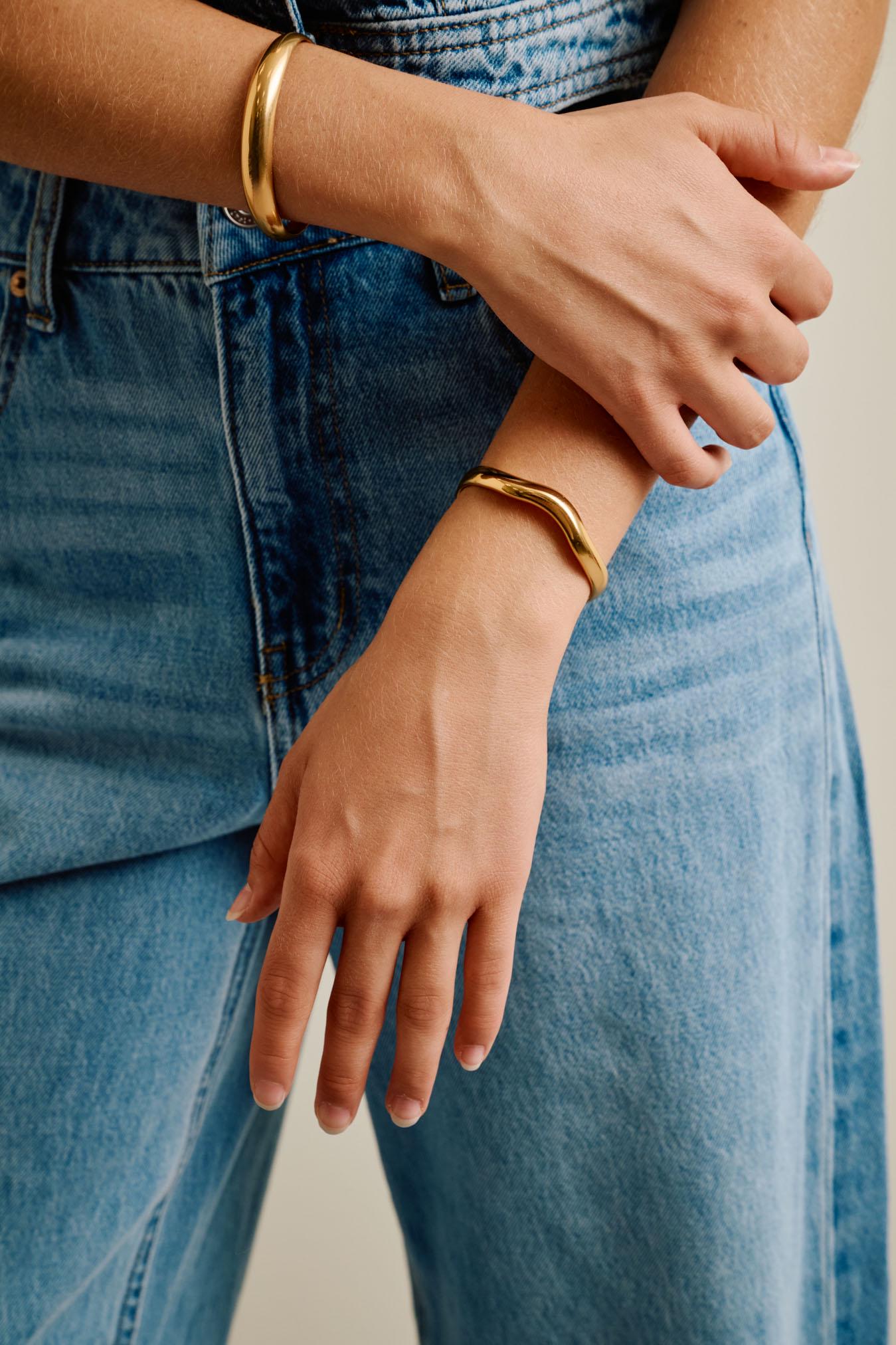 Set Di Braccialetti Dorati Da Donna - Boho Impilabili In Rame Placcato Oro 14K, Ipoallergenici - 4