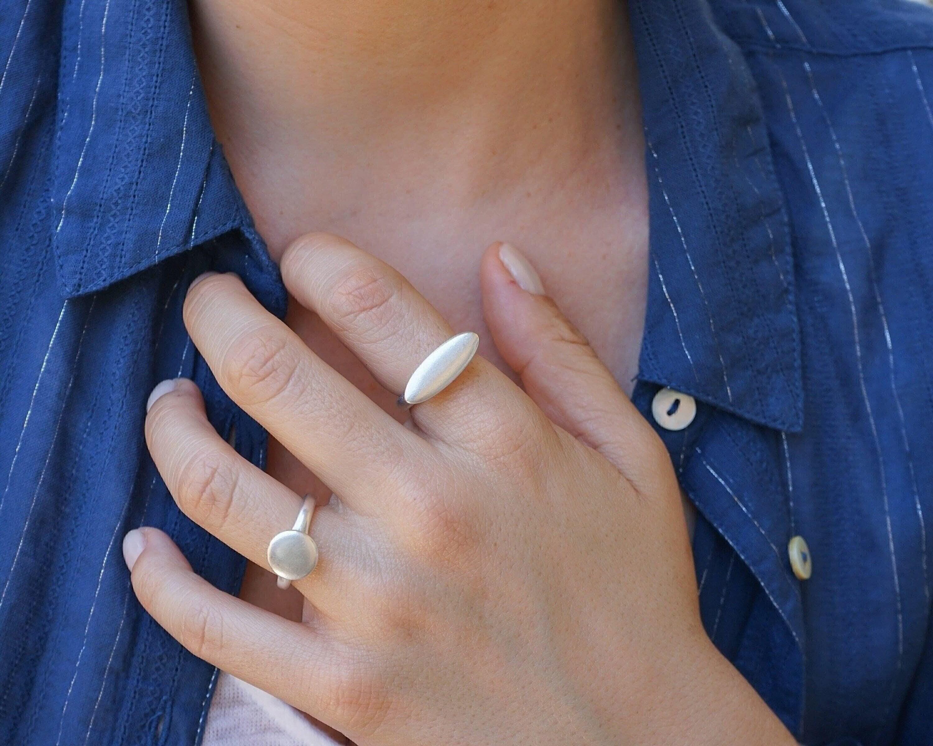 Anillos Midi Anillo En El Dedo Medio Anillo Midi Doble