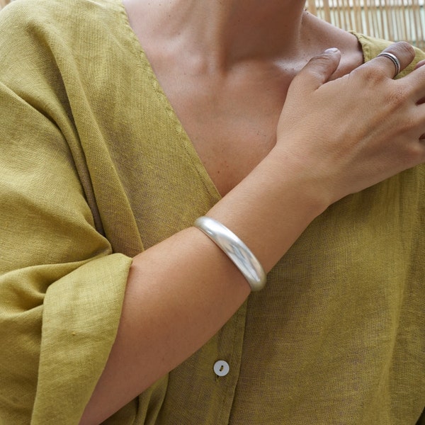 Big silver sade bold cuff, thick silver plated bracelet, stacking statement bracelet boho delicate minimalist, free people style, 6-7.5 in