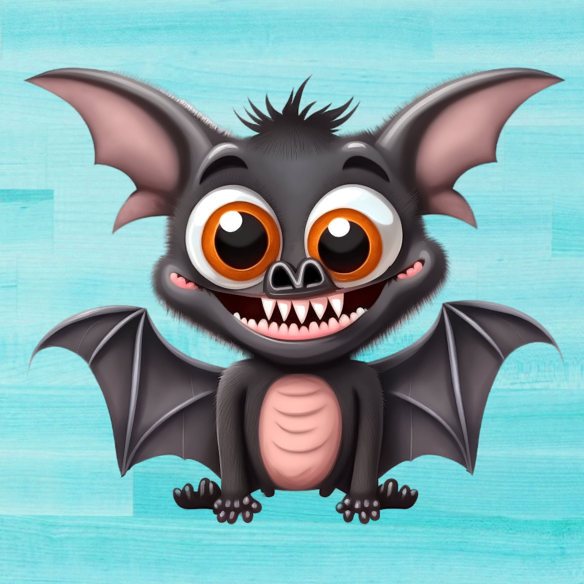 Cute Cartoon Bat - Etsy Cute Cartoon Bat - Etsy
