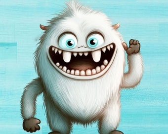 Cartoon Yeti - Etsy Australia Cartoon Yeti - Etsy Australia