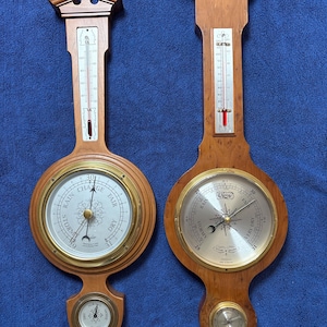 Lot of 2 aneroid barometers Comitti and Taylor