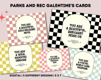 Printable Parks and Rec Galentines, Leslie Knope Ann Perks Compliment Cards, Galentines Cards, Valentine's Cards, Valentine's Day Cards