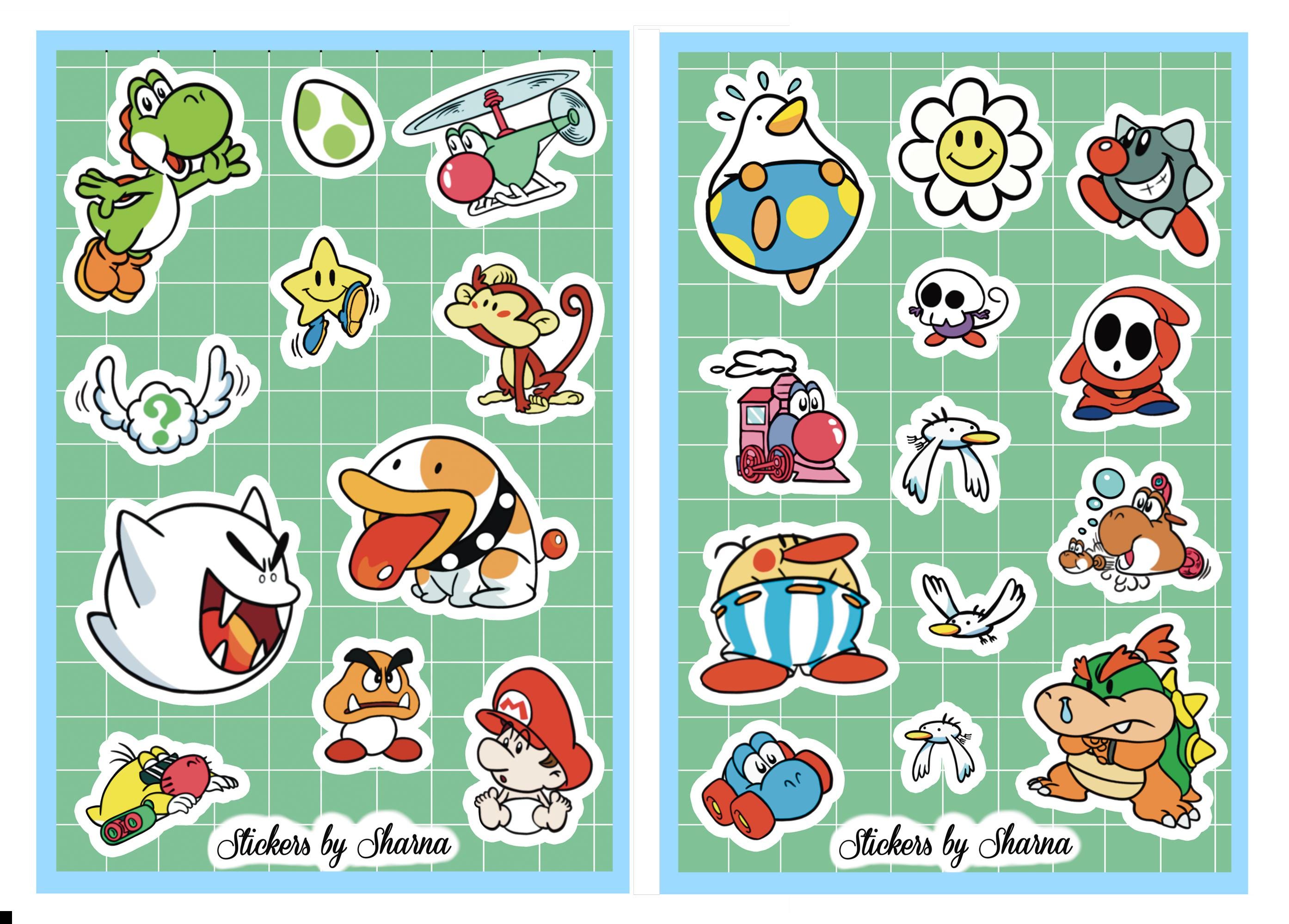 Super Mario World 2: Yoshi's Island Sticker Pack - Etsy