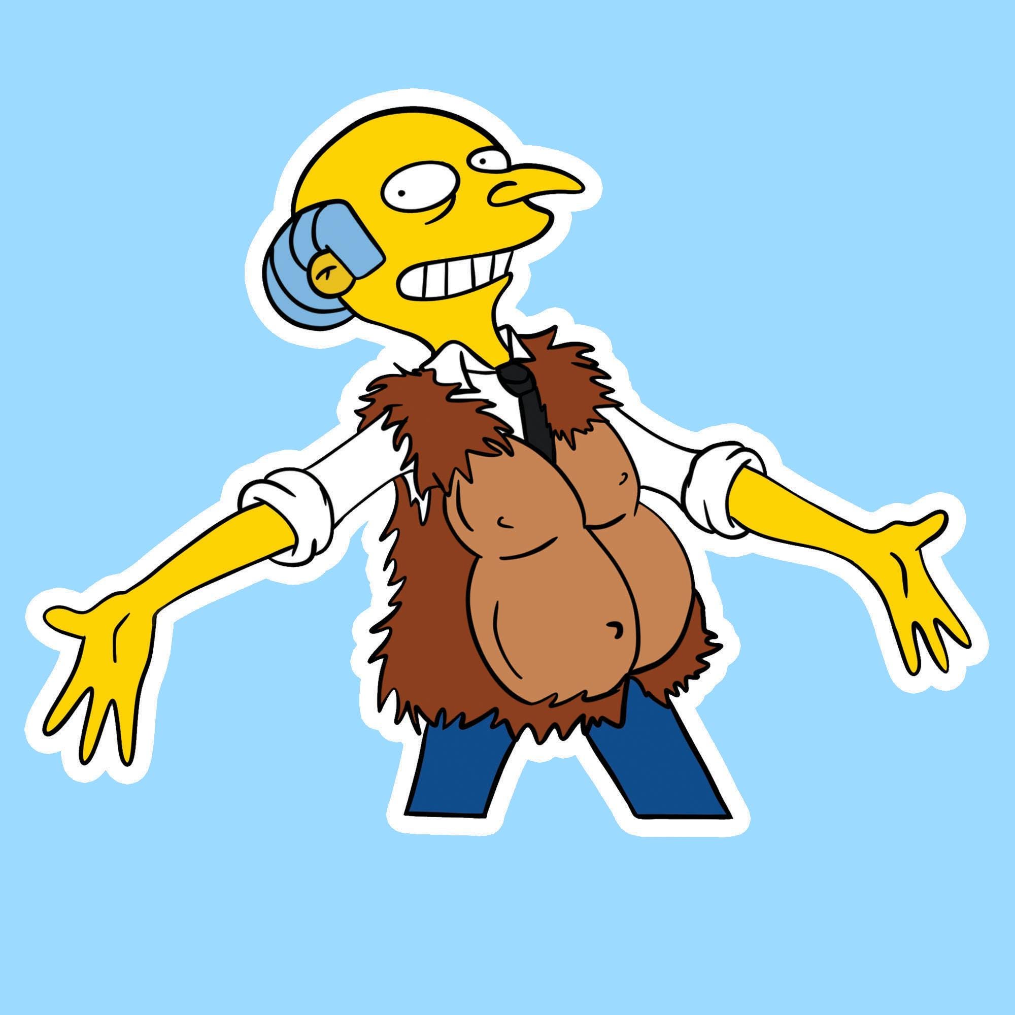Simpsons Mr. Burns See My Vest Sticker