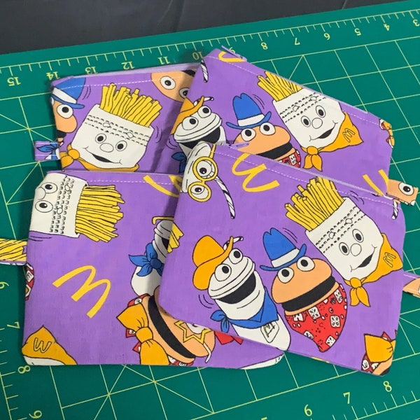 Handmade Multipurpose McDonald's Fabric Zipper Pouch