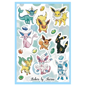 Eeveelution Sticker Sheet