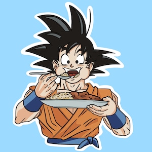 Anime Hero Eating Curry Sticker