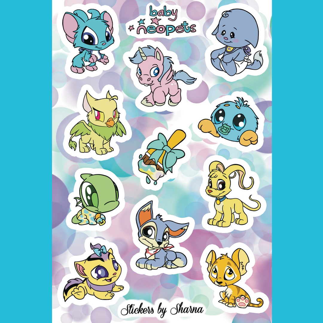 Baby Neopets Sticker Sheet - Etsy