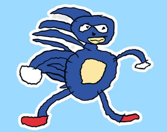 Sanic Sonic Meme Sticker