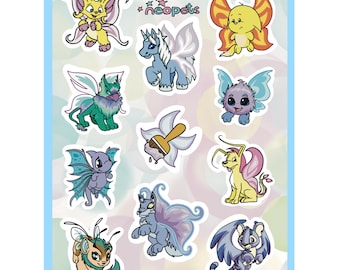 Faerie Neopets Sticker Sheet