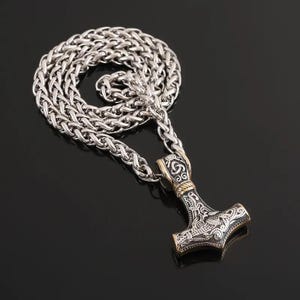 Thor Mjolnir Hammer Necklace: Norse Viking Jewelry Gift