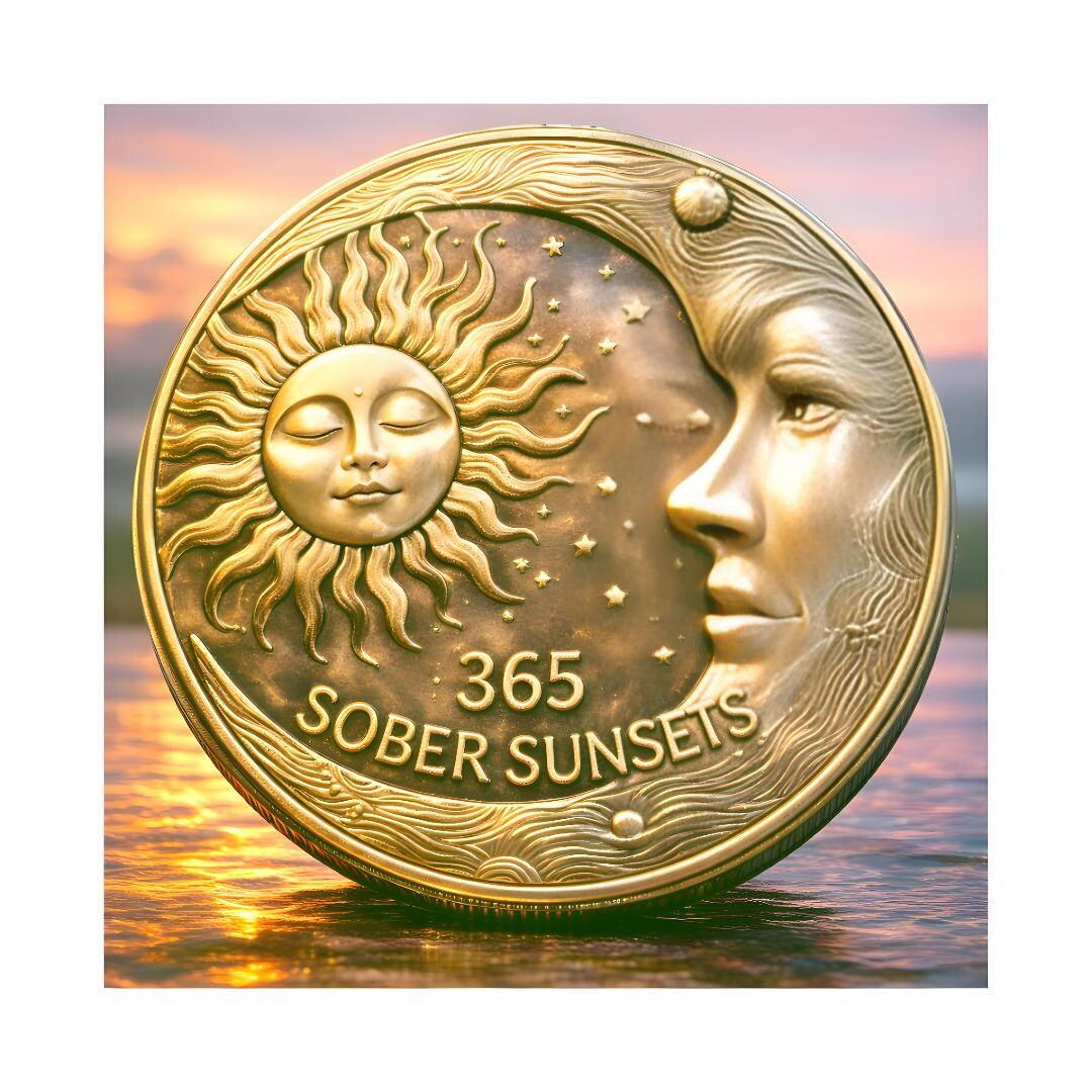 1 Year Sober AA Chip – Alcoholics Anonymous Sobriety Coin Recovery ...