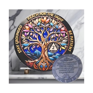 Two Year Sobriety Coin, 1 Year Sober aa Coin, 3 Years aa Chip, 4 Years aa Chip, Five Years Sober Chip, Gift Ideas for Sobriety