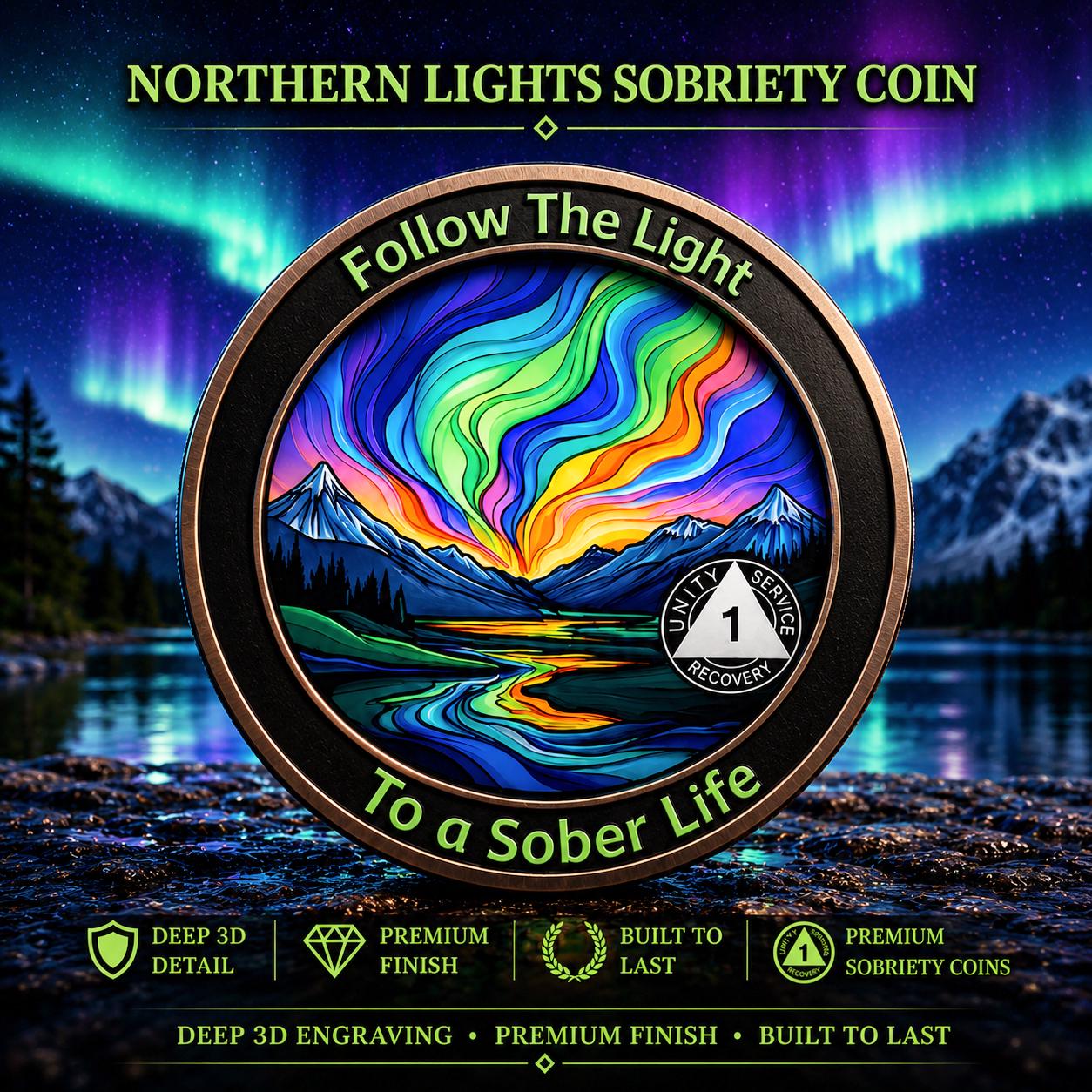 1-5 Year Sober AA Chip – Alcoholics Anonymous Sobriety Coin Recovery ...