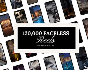 120.000 Reels sin rostro / Plantillas de video editables para contenido de redes sociales / Reels de Instagram, TikTok y YouTube