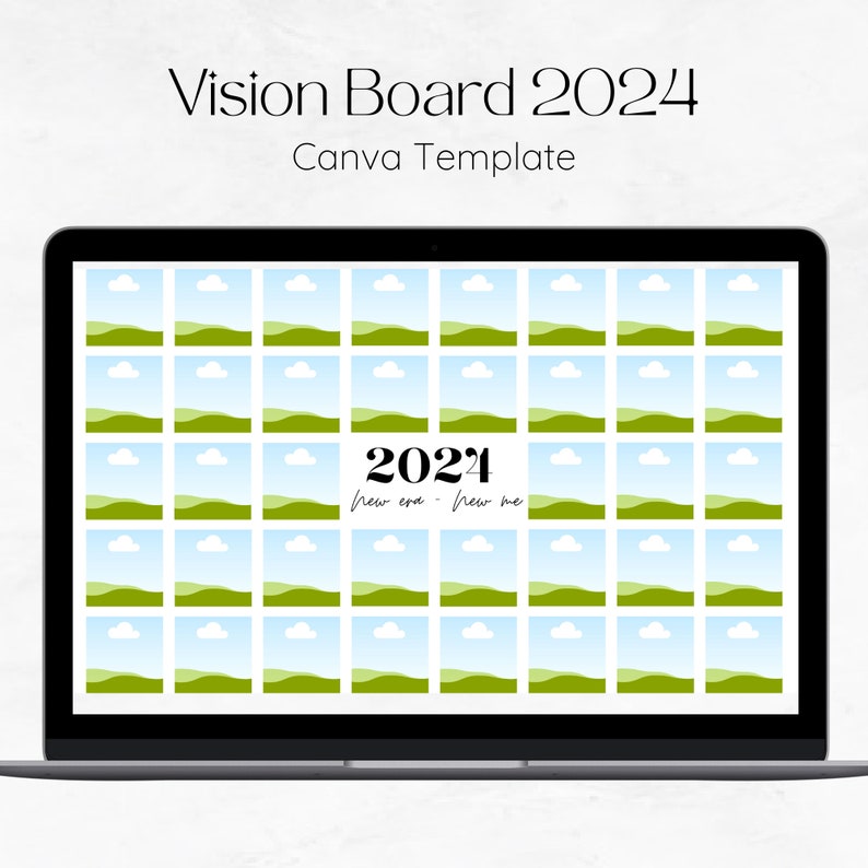2025 Vision Board Canva Template Digital Wallpaper for Mac Etsy Canada