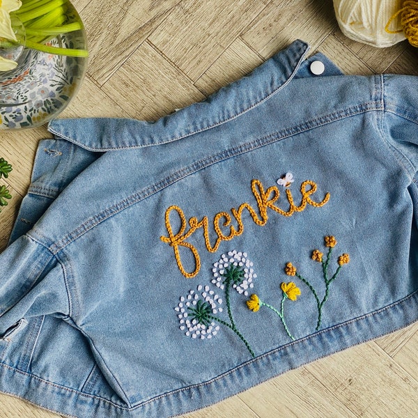 Personalised custom name toddler/child denim jacket